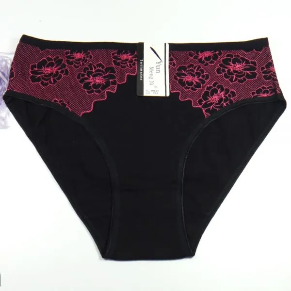 Yun Meng Ni Sexy Underwear For Women Flower Printing Girls Briefs Cotton Women's Panties photo-5
