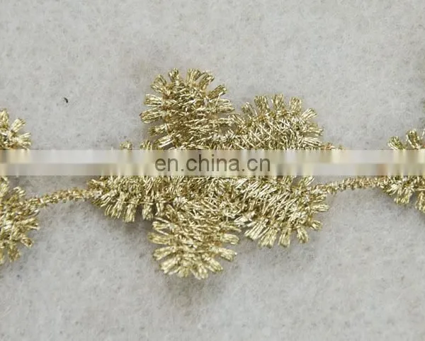 Top Hot Design Fashion Flower Gold Lurex Tape for Wholesale Trim photo-3
