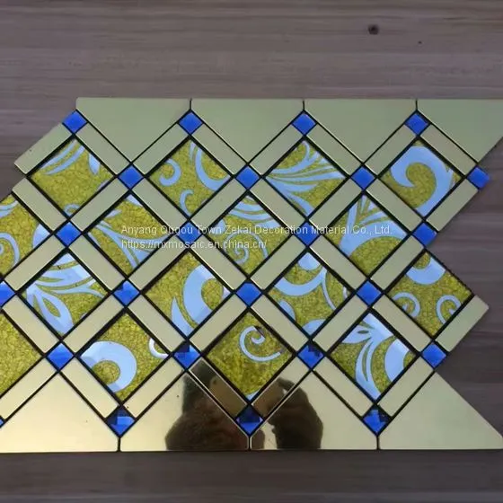 395x495 Self-adhesive Mosaic Tile Metal Mosaic Tile Glass Mosaic Tile photo-4