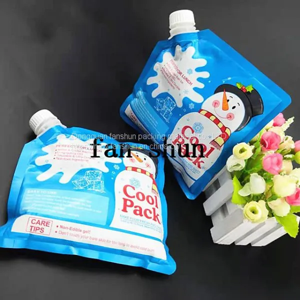 Domestic Ice Bag/drop Resistance/freezing Resistance -30 ℃ Edible/ice Nozzle Bag Sealed Aluminum Foil Bags on Three Sides photo-3