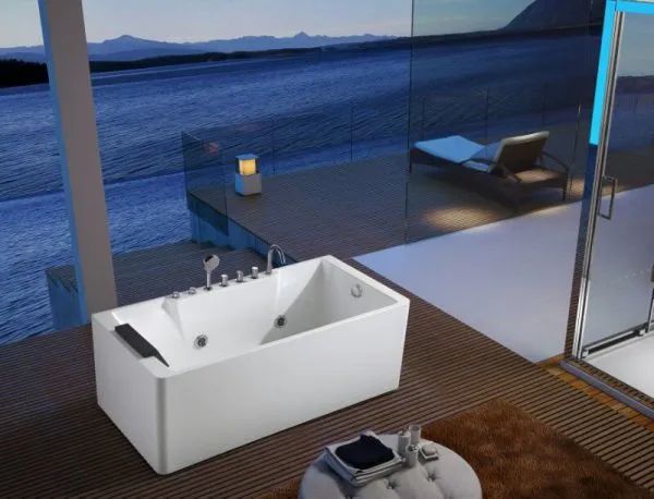 Foshan Factory Single Person Left Right Direction Massage Summer Whirlpool Indoor Bathtub Jacuzzi 1600-1700mm