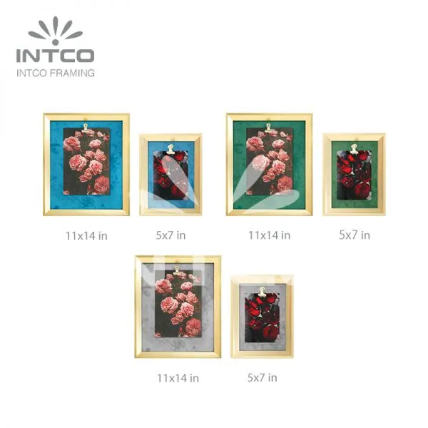 INTCO Gold Table Photo Frame With Metal Clip 5×7 11×14 Inch photo-2