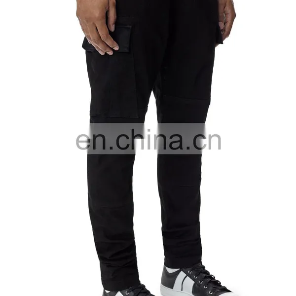 DiZNEW CUSTOM FASHION BLACK STRETCH DENIM PANT CARGO JEANS MEN photo-5