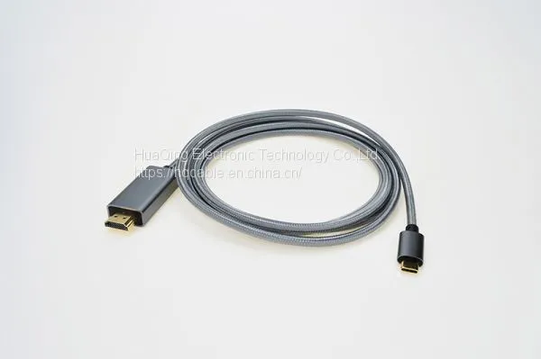 Адаптеры USB C в HDMI (мужской - мужской) 4K, длина 6 футов, алюминиевая браided оболочка
