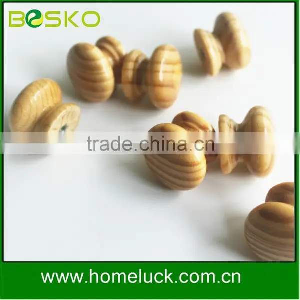 Natural Material Drawer Wood Door Handles Small Round Wooden Knobs Quality Choice photo-3