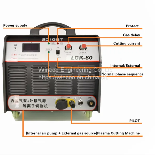 2021 New Inverter Portable Plasma Cutter Lgk-80 Including Built-in & External Air Compressor and MMA Welder photo-5