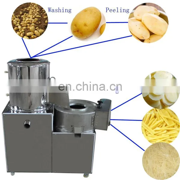 Automatic Potato Peeling Machine Potato Cleaning Machine And Cutting Machine With High Quality. photo-3