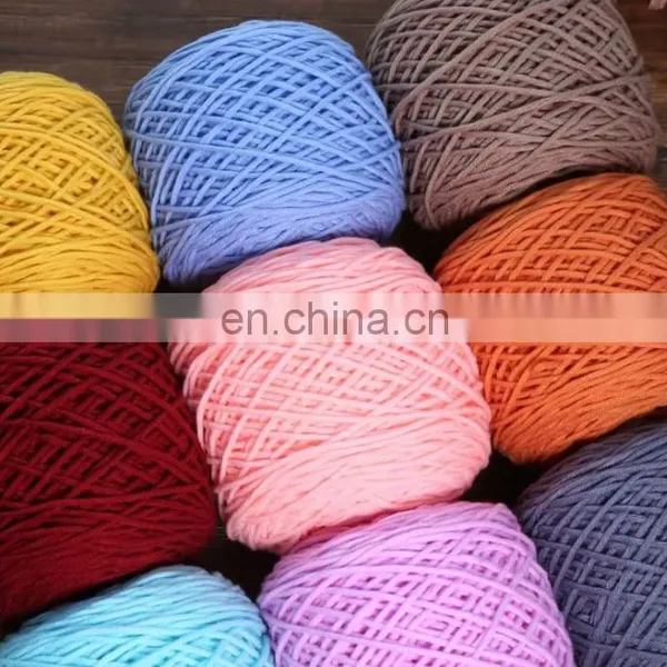 Solid Color High Quality Yarn Rug Cone Wool Tufting Cotton Yarn For Rug photo-2