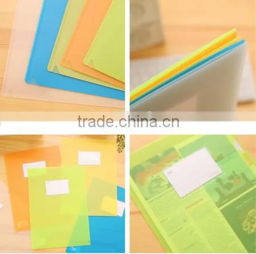 Hot Sell A4 Colorful Clear Plastic File Folder With Card Holder photo-6