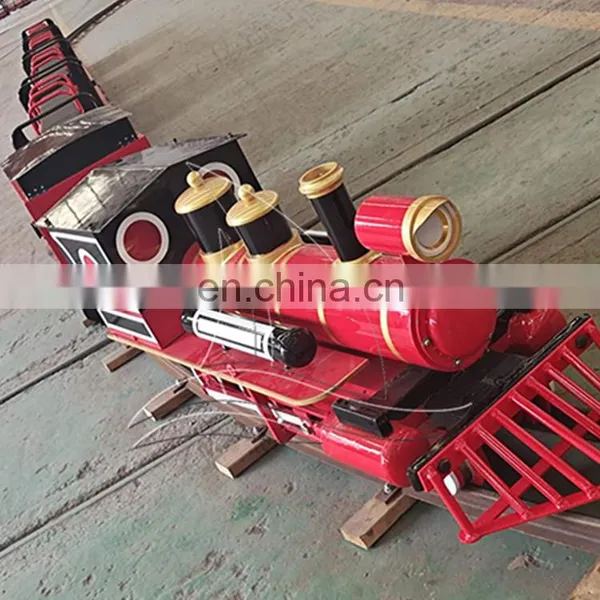 New Design Kids and Adult Game Park Rides Miniature Battery Steam Railway Track Train for Sale photo-4