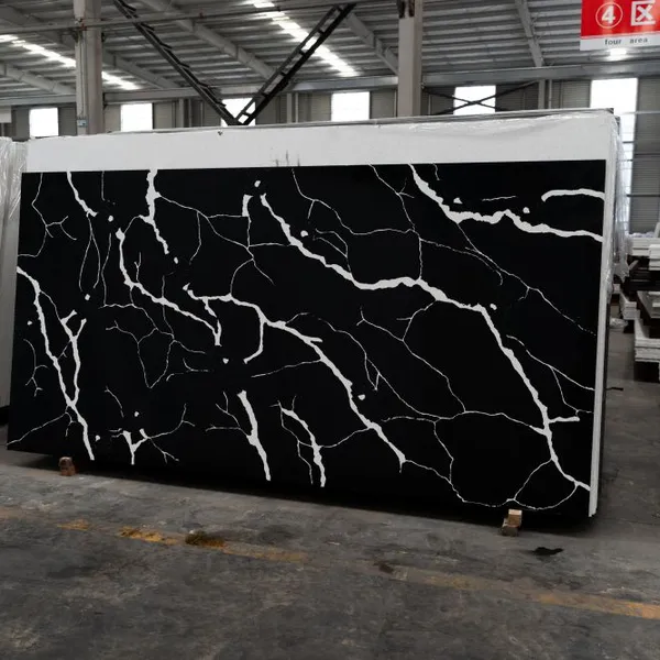 Code：6037，Calacatta Artificial Stone Quartz Slab Kitchen Countertops photo-2