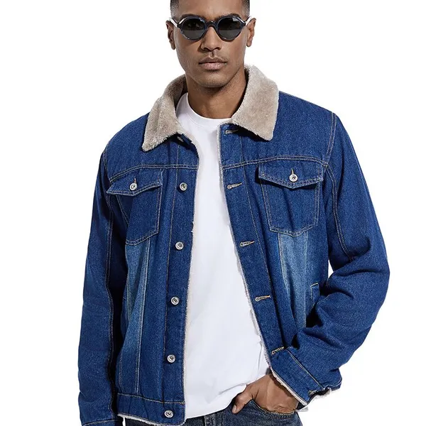 Winter Classic Casual Sport Plus Size Fleece Jacket Men's Jackets photo-3