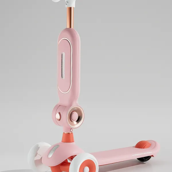 Foldable Soft Rubber Handlebars, Seats, Lighting, Music, Aluminum Pole, Lightweight Indoor Sliding Bike, New Children's Scooter（Wechat:13510231336） photo-4