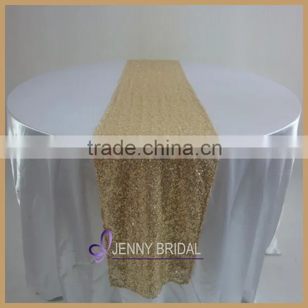 TR064#13 Beautiful Fuschia Color Glitter Sequin Table Runner photo-3