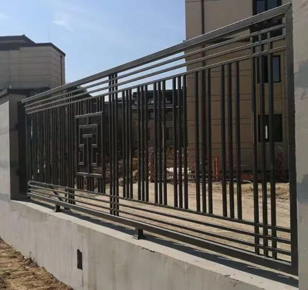Zinc Steel Fence 2.5mm Rail Thickness 1.2mm Wire Diameter Double Loop Welded Construction