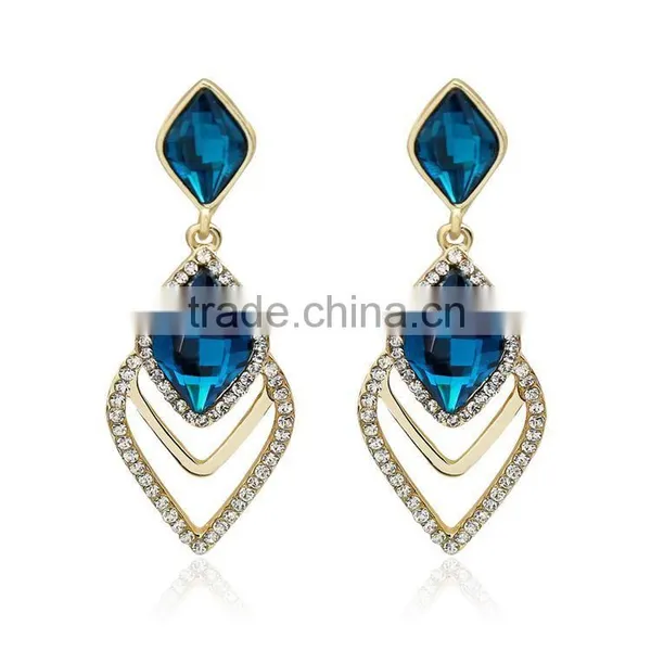 2016 New Arrival Crystal Drop Earrings For Women Brinco Wedding Earring Vintage Boucles Oreille Ruby-jewelry photo-3