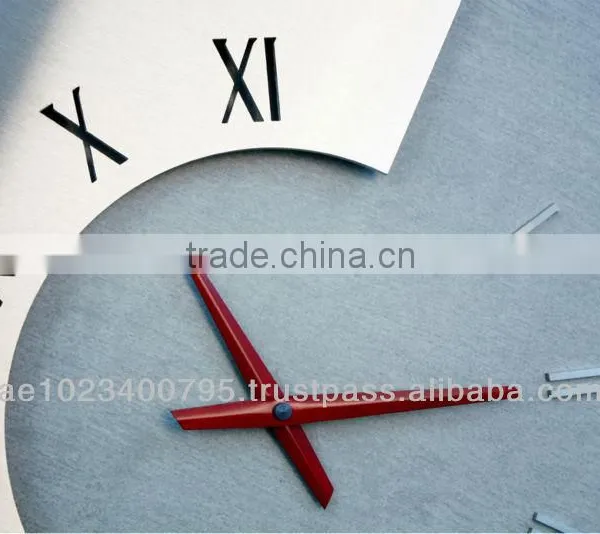 Decorative Concrete Wall Clock, Unique Clock With Reinforced Concrete and Stainless Steel photo-3