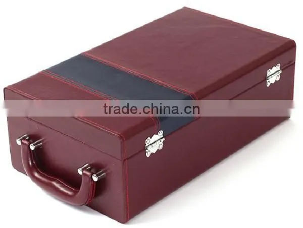 Exquisite Design Top Quality Leather Wine Carry Case photo-4