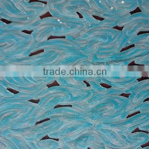 Hot Sale Embroidery and Sequin Organza Fabric