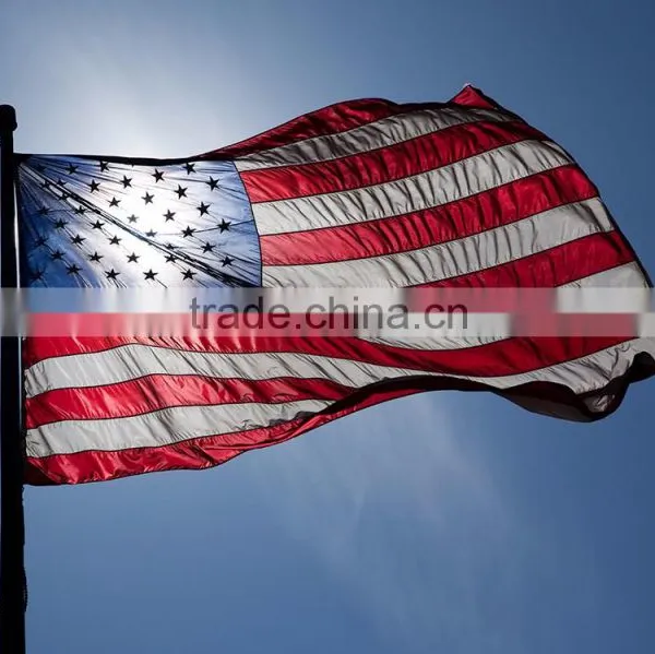 Custom Material Printed Polyester Knitted American Flag for Sale photo-4