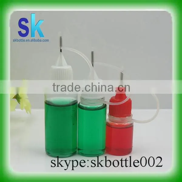 PET Clear Plastic Dropper Bottles With Metal Needle Tip 5ml 10ml photo-2