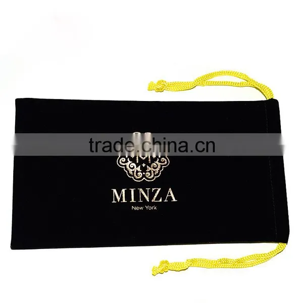 Small Microfiber Fabric Drawstring Bag Pressed With Gold Logo/gift Bags Free Samples Quality Choice photo-3