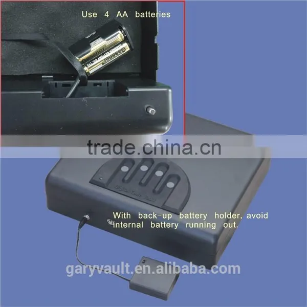 Wholesale- MD550 Micro Vault Digital Code Jewelry Car Handgun Pistol Portable A4 File Security Storage Steel Mini Safe Box photo-3