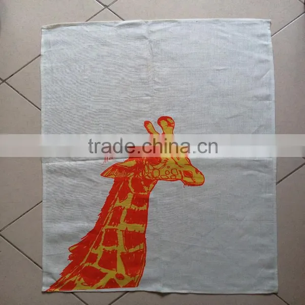 Kitchen Digital Printed Linen Tea Towel for Home Decorationl&gift,animal-giraffe Design-1