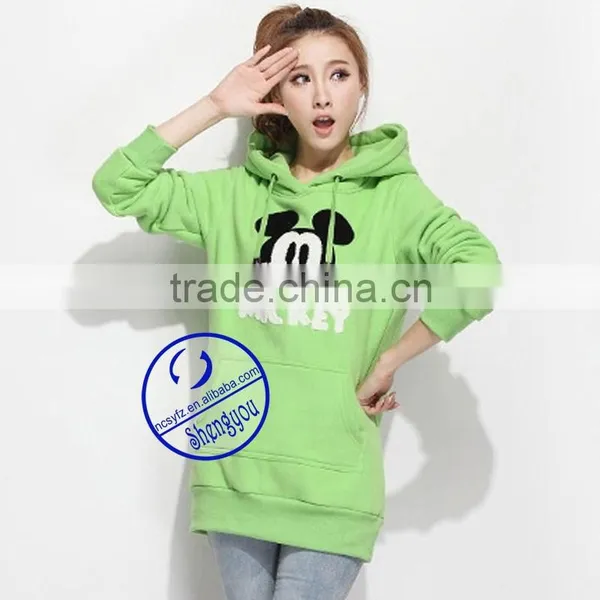 Custom Quality Plain Women Applique Hoodies photo-5
