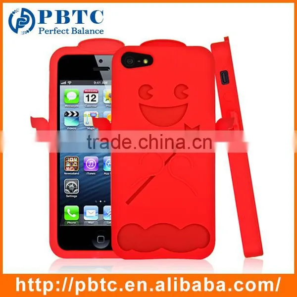 Set Screen Protector And Case For Iphone 5 , Green Angel Cute Little Bush Silicon Case photo-2