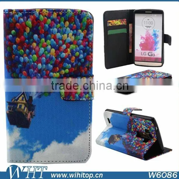 Factory Price! Fancy Leather Case for LG G3, TPU Cover Wallet Leather Case for LG Optimus G3 photo-5