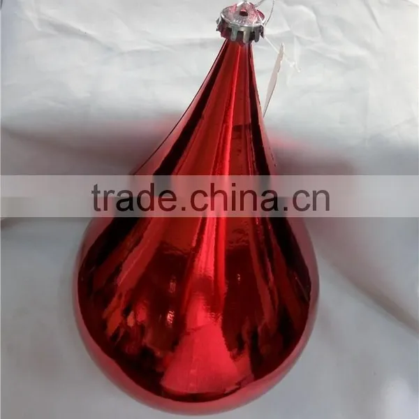 30cm Hanging Water Drop Shaped Large Plastic Christmas Ball photo-3