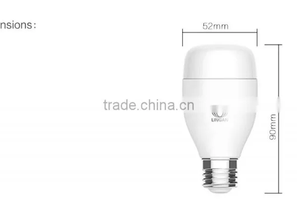 2015 Mutil-functions Smart Light APP Controlled RGB Hue E27/B22 LED Changeable LED Bulb photo-3