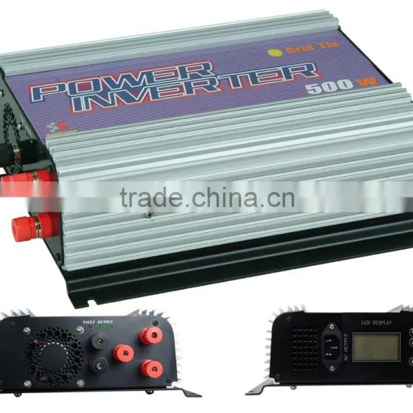 500W Wind Power Grid Tie Inverter,on Grid Inverter,Model SUN-500G-WAL-LCD