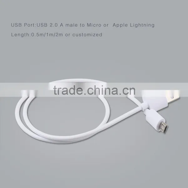 Wholesale Fast Data Transmit Charging Micro Round USB Data Cable For Iphone photo-5