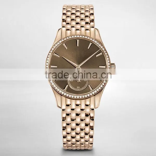 Ladies Fashion Stainless Steel and Leather Belt Watch photo-2