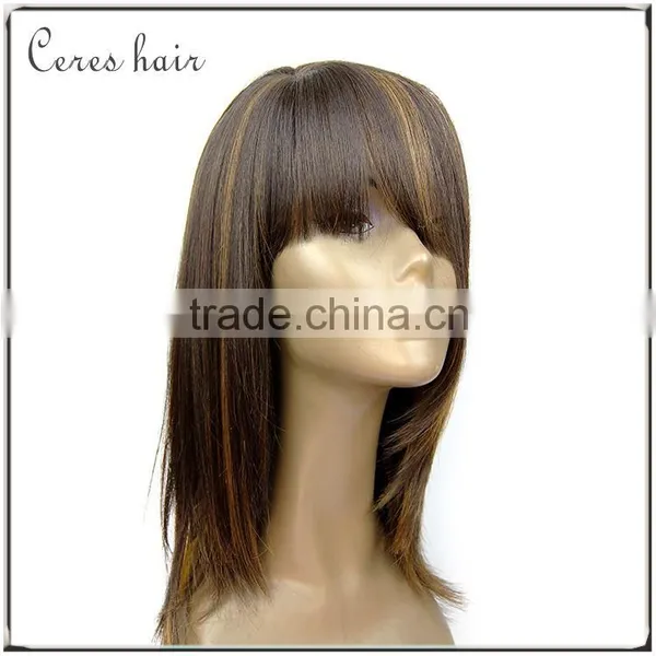 Ceres Factory Price 100% Brazilian Remy Hair Wig F4/27 Mixed Blonde Color Lace Front Wig photo-5