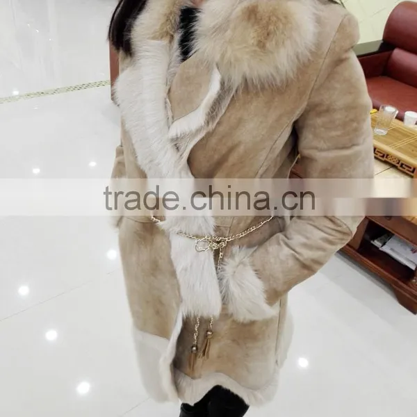 Wholesale Price One Fur Coat for Women / Sheep Leather Jacket photo-4