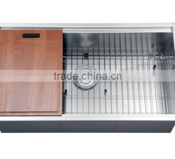 Undermount Single Bowl Kitchen Sink With Strainer, Grids and Colander photo-3