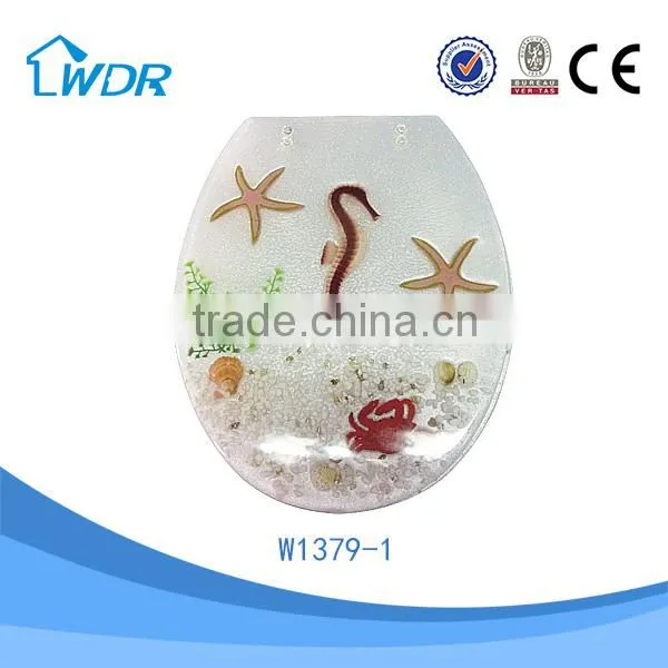 Sanitary Bathroom Poly Resin Color Chinese Slowly Down Toilet Cover photo-3
