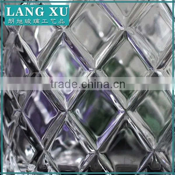 Grid Pattern Drinking Glass Tumblers Crystal Glass Cup photo-3