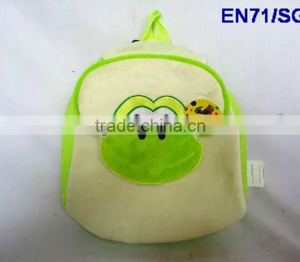Plush Frog School Bag