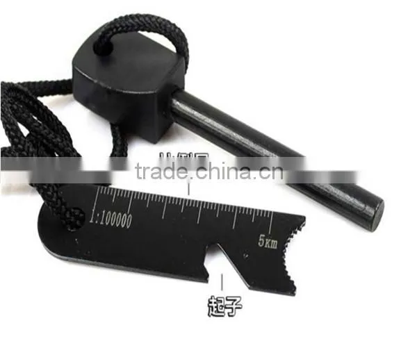 Survival Magnesium Flint Tooth Scraper Stone Fire Starter Lighter Kit photo-3