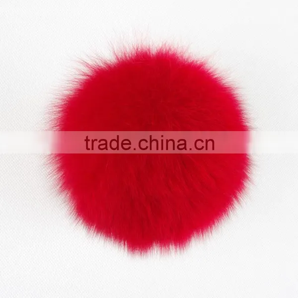 Handmade Top Quality14-16cm Fluffy Fur Wholesale Genuine Fox Fur Ball KZ151002 Quality Choice photo-3