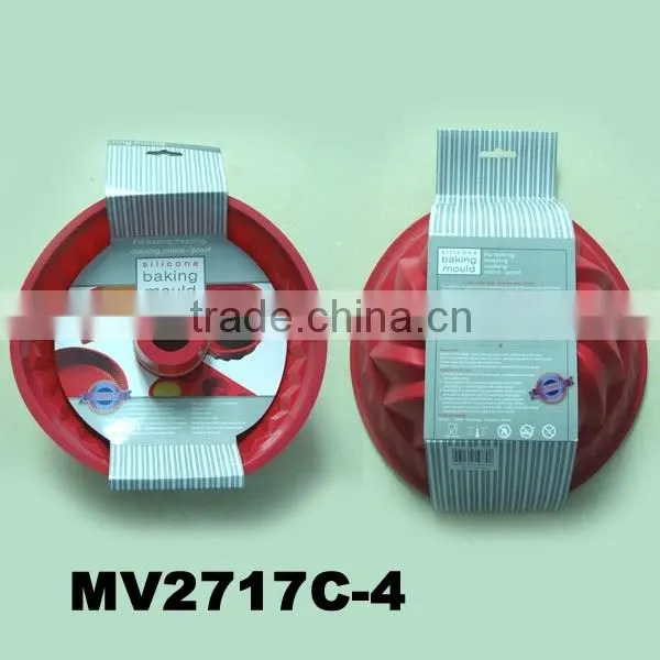 KITCHEN ECO- FRIENDLY HOT SELLING SQUARE TYPE SHAPE SILICONE COLORFUL HIGH HOT CAKE MOULD MOLD IN PVC BOX photo-4