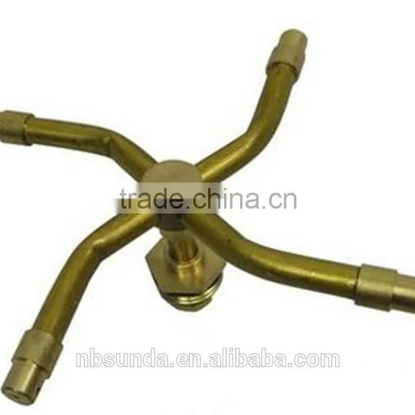 Low MOQ G1/2" Four-arm Rotating Micro Irrigation Nozzle Brass Nozzle photo-2