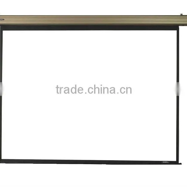 16/9 Electric Projector Screen for HD Home Cinema LED Digital Projector Motorized Screen for Indoor Matt White Proyector Screen photo-2