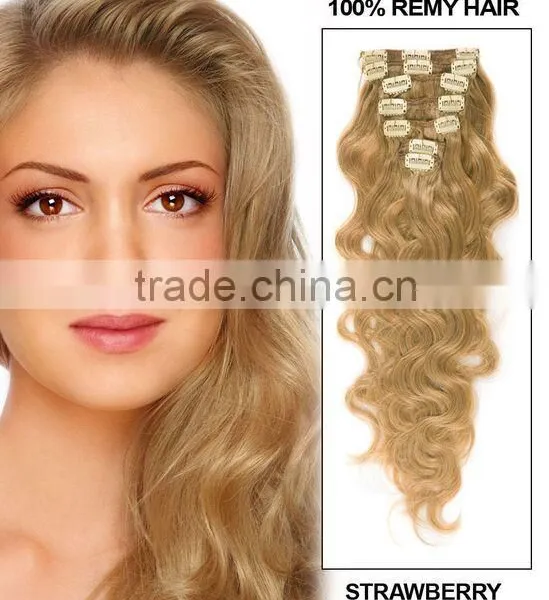 2015 New Human Clip on Hair Extension photo-4