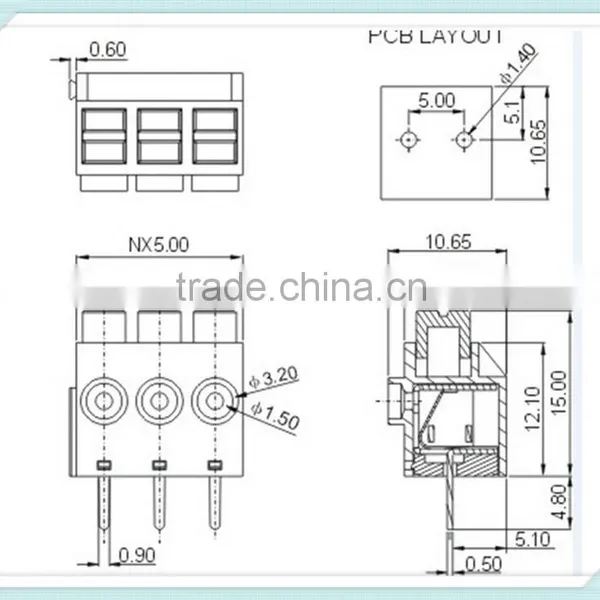 Factory Price Screwless Terminal Block Connector Wago Type Terminal Blocks photo-2