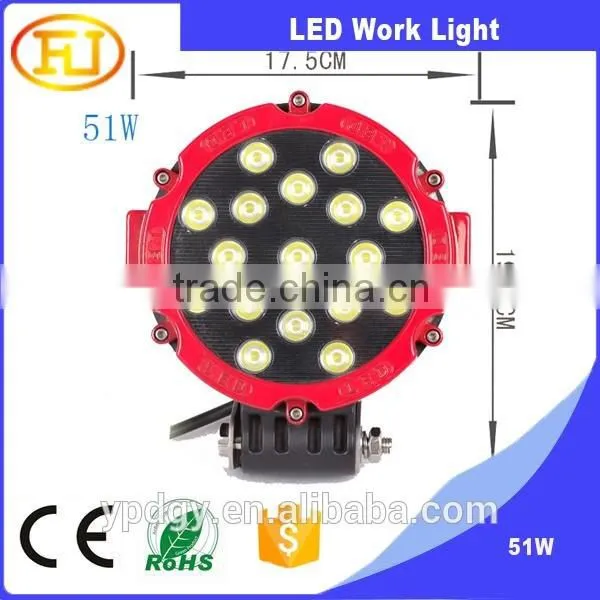 12V Led Work Light / 51w Led Work Light Auto Parts